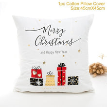 Load image into Gallery viewer, 45x45cm Cotton Linen Merry Christmas Cover Cushion Christmas Decor for Home Happy New Year Decor 2021
