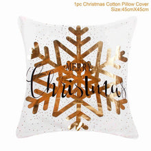 Load image into Gallery viewer, 45x45cm Cotton Linen Merry Christmas Cover Cushion Christmas Decor for Home Happy New Year Decor 2021
