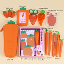 Load image into Gallery viewer, Creative Carrot Series Silicone Soft Pencil Case Pen-holder Organizer Bag Stationery Set Kids Birthday Gift
