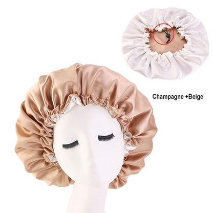 Women Night Sleep Cap Satin Elastic Bonnet Hat For Hair Care Head Cover Adjust Hair Loss Hat Beanies Skullies Islamic New