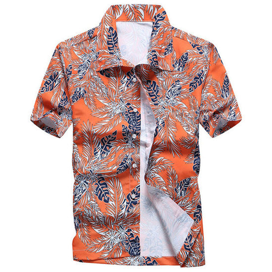 Mens Summer Hawaiian Flower Beach Shirt Short Sleeve Floral Shirts Men Casual Holiday Vacation Clothing