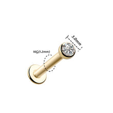 Load image into Gallery viewer, 1Pc 16G 1.5-3mm Labret Tragus Cartilage Earring 16g Punk Cz Gem Round Tragus Lip Ring Monroe Ear Women Earring Piercing

