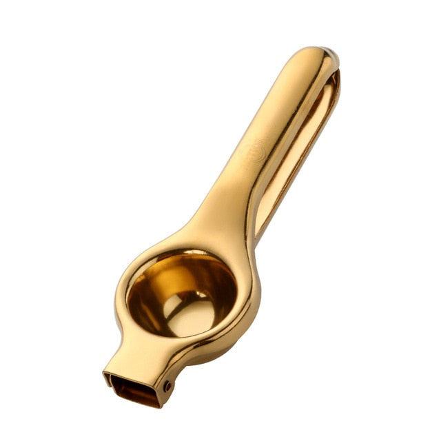 1PC Stainless steel Lemon Lime Squeezer Golden Manual Fruit Juicer Household Orange Clip Kitchen Utensils Fast Handle Press