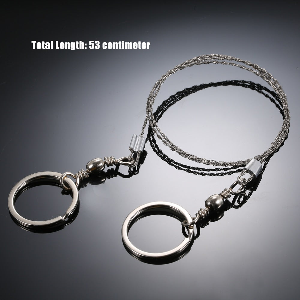 Outdoor Camping Saw Emergency Survival Gear Stainless Steel Wire survival Tool Kit Hand Pocket Wire Saw for Camp Hiking Hunting