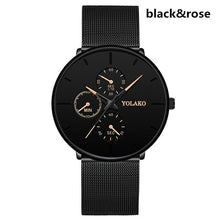 Load image into Gallery viewer, Relogio masculino men&#39;s watches male quartz watch male watch casual thin mesh steel male watch water-proof water designer sport watch
