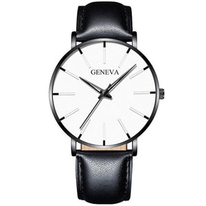Minimalist menswear ultra thin watches simple business stainless steel mesh belt quartz watch