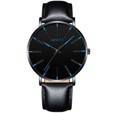 Load image into Gallery viewer, Minimalist menswear ultra thin watches simple business stainless steel mesh belt quartz watch
