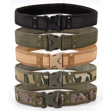 Load image into Gallery viewer, Army Style Combat Belts Quick Release Tactical Belt Fashion Men Canvas Waistband Outdoor Hunting 5-Colors 130cm
