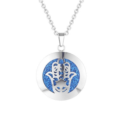 Womens Aromatherapy Diffuser Locket Perfume Essential Oil Necklace Stainless Steel Locket with Felt Pads For Woman
