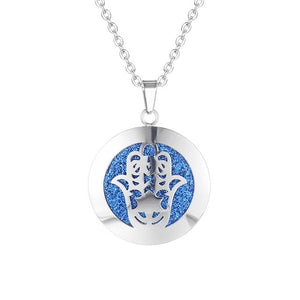 Womens Aromatherapy Diffuser Locket Perfume Essential Oil Necklace Stainless Steel Locket with Felt Pads For Woman