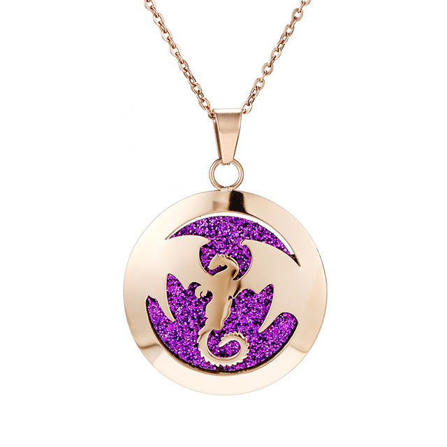 Womens Aromatherapy Diffuser Locket Perfume Essential Oil Necklace Stainless Steel Locket with Felt Pads For Woman
