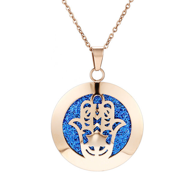Womens Aromatherapy Diffuser Locket Perfume Essential Oil Necklace Stainless Steel Locket with Felt Pads For Woman