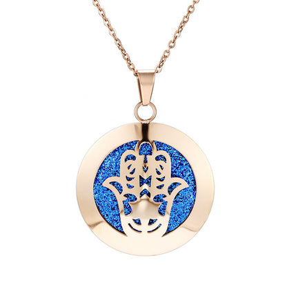 Womens Aromatherapy Diffuser Locket Perfume Essential Oil Necklace Stainless Steel Locket with Felt Pads For Woman
