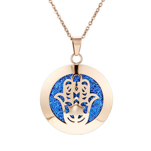 Womens Aromatherapy Diffuser Locket Perfume Essential Oil Necklace Stainless Steel Locket with Felt Pads For Woman