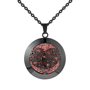 Womens Aromatherapy Diffuser Locket Perfume Essential Oil Necklace Stainless Steel Locket with Felt Pads For Woman