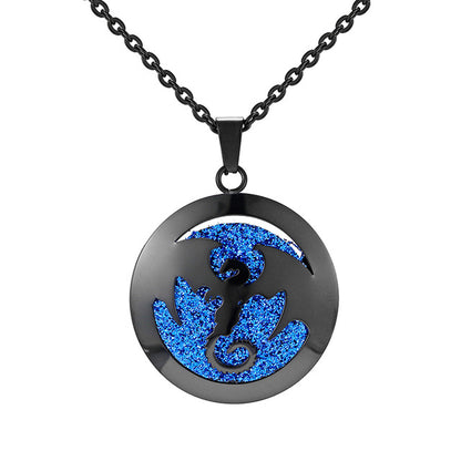 Womens Aromatherapy Diffuser Locket Perfume Essential Oil Necklace Stainless Steel Locket with Felt Pads For Woman