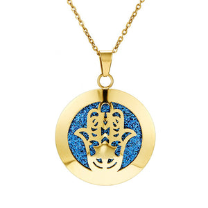 Womens Aromatherapy Diffuser Locket Perfume Essential Oil Necklace Stainless Steel Locket with Felt Pads For Woman