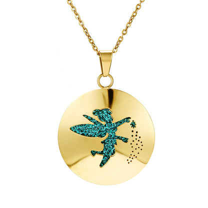 Womens Aromatherapy Diffuser Locket Perfume Essential Oil Necklace Stainless Steel Locket with Felt Pads For Woman