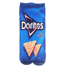 Load image into Gallery viewer, Funny Socks Men and Women Doritos Cornflake Packaging Design Print Cotton Socks 3D Printing Potato Chips Unisex Ankle Socks
