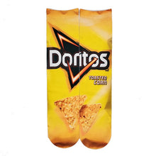 Load image into Gallery viewer, Funny Socks Men and Women Doritos Cornflake Packaging Design Print Cotton Socks 3D Printing Potato Chips Unisex Ankle Socks
