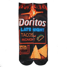 Load image into Gallery viewer, Funny Socks Men and Women Doritos Cornflake Packaging Design Print Cotton Socks 3D Printing Potato Chips Unisex Ankle Socks
