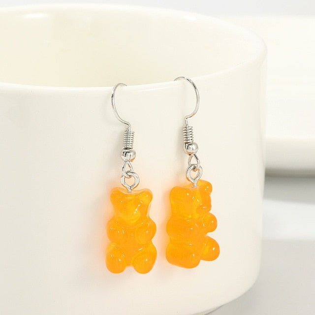Gummy Bear Dangle Earring Womens Retro Fashion Styligh Candy Earring Drop Style Earrings Choose Color Great Gift