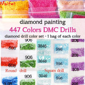 1-Bag of (Each Color) Choose Square/Round Wholesale DMC 447 Colors Diamonds Extra Rhinestones Crystal Beads Accessories