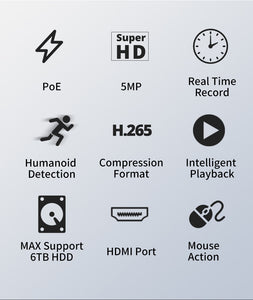 Hiseeu H.265 4/8CH POE NVR Security IP Camera Video Surveillance CCTV System P2P 5MP2MP Network Video Recorder Face Detect