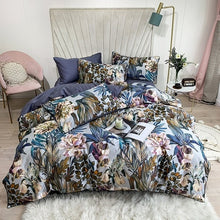 Load image into Gallery viewer, 4/6Pcs Luxury Egyptian Cotton Bedding Set Queen King Size Bright Duvet Cover Bed sheet Set Fitted Sheet Choose Style
