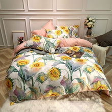 Load image into Gallery viewer, 4/6Pcs Luxury Egyptian Cotton Bedding Set Queen King Size Bright Duvet Cover Bed sheet Set Fitted Sheet Choose Style
