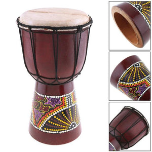 4/6/8.5 Inch High Quality Professional African Djembe Drum Colorful Wood Good Sound Traditional Musical Instrument