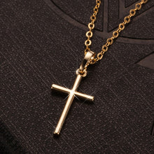 Load image into Gallery viewer, Fashion Cross Pendants Gold Silver Color Crystal Jesus The Cross Pendant Necklace Biblical Jewelry For Men Women Great Gift

