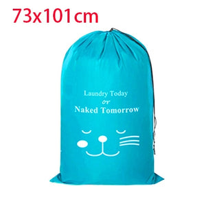 Smile Shape Nylon Laundry Bag Wash Me Travel Storage Pouch Machine Washable Dirty Clothes Organizer Wash Drawstring Bag