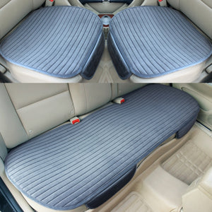 Universal Automotive Car Seat Cover for Front Rear or Full Set Flocking Chair Seat Protector Warm Cushion Pad Non Slide Mat