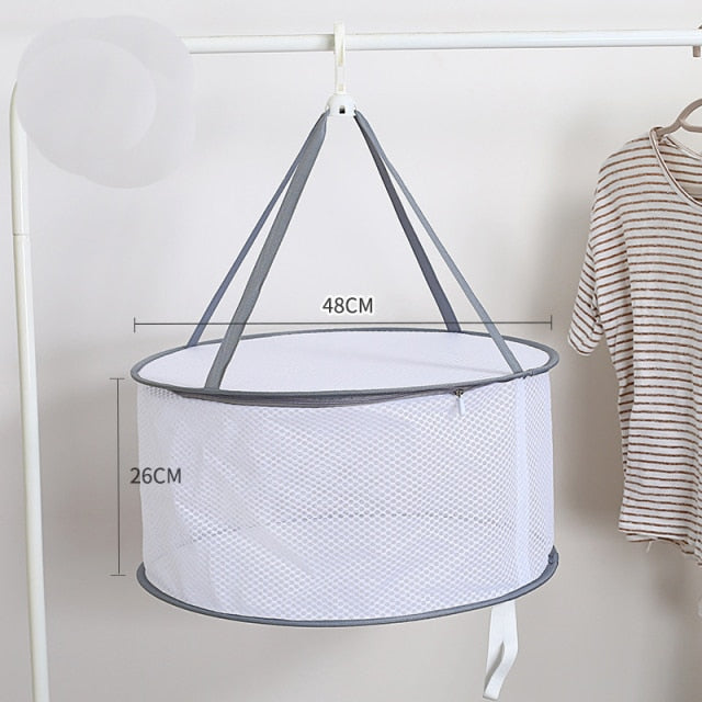 1/2/3 Layer Folding Clothes Drying Rack 10 Styles Hanging Clothing Basket Dryer Toys Socks Drying Net Solid Mesh Laundry Basket