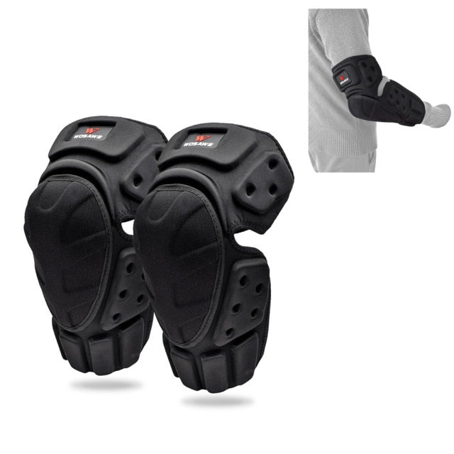 Motocross Knee Pads Elbow Protector Set Motorcycle Motorbike Off-Road Racing Protective Gear Skiing Skateboarding Guards