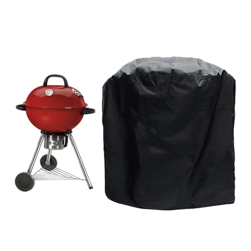 Choose Style & Size Waterproof Grill or Fire Pit Cover Patio Black UV Protection Outdoor BBQ Protector Round BBQ Cover Canopy Furniture Covers