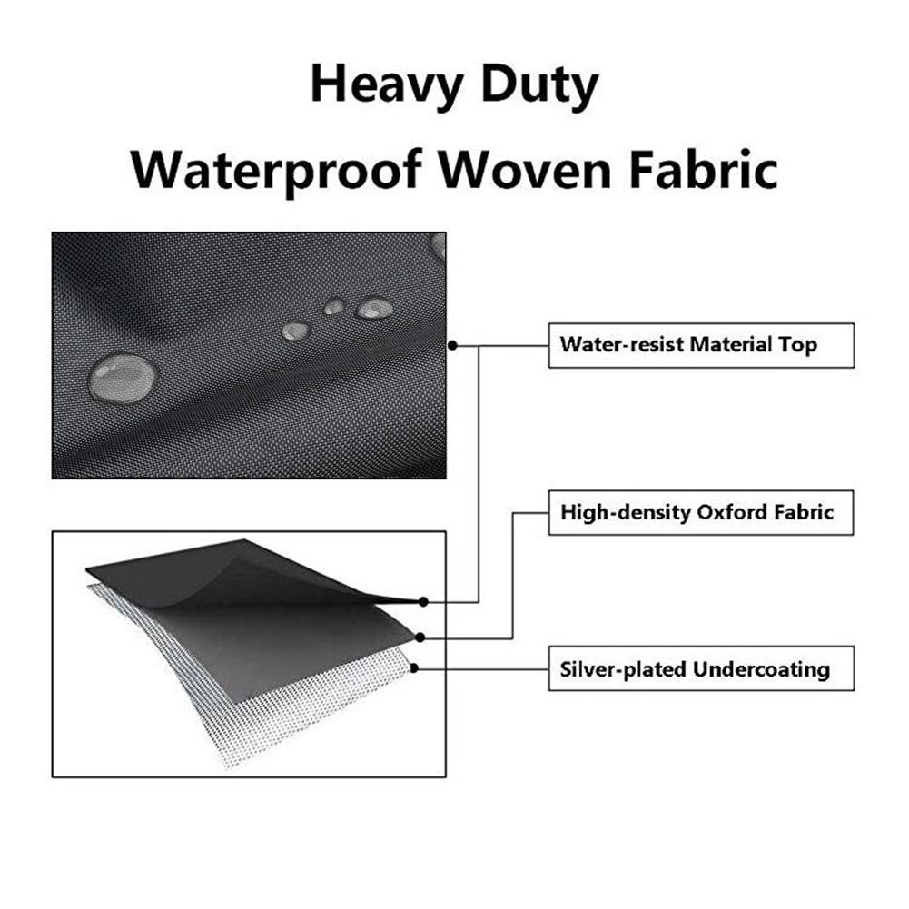 Choose Style & Size Waterproof Grill or Fire Pit Cover Patio Black UV Protection Outdoor BBQ Protector Round BBQ Cover Canopy Furniture Covers
