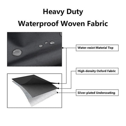 Choose Style & Size Waterproof Grill or Fire Pit Cover Patio Black UV Protection Outdoor BBQ Protector Round BBQ Cover Canopy Furniture Covers