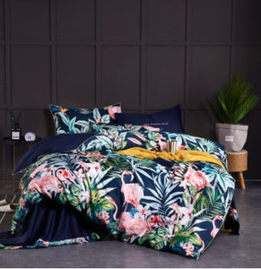 4/6Pcs Luxury Egyptian Cotton Bedding Set Queen King Size Bright Duvet Cover Bed sheet Set Fitted Sheet Choose Style