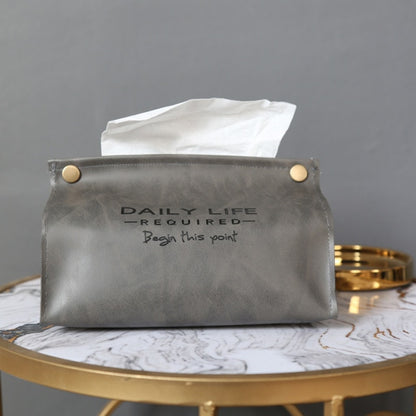 Simple Leather Tissue Case Box Container Car Towel Napkin Papers Bag Holder Box Case Pouch Table Decor