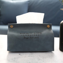 Load image into Gallery viewer, Simple Leather Tissue Case Box Container Car Towel Napkin Papers Bag Holder Box Case Pouch Table Decor
