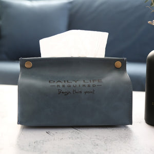 Simple Leather Tissue Case Box Container Car Towel Napkin Papers Bag Holder Box Case Pouch Table Decor