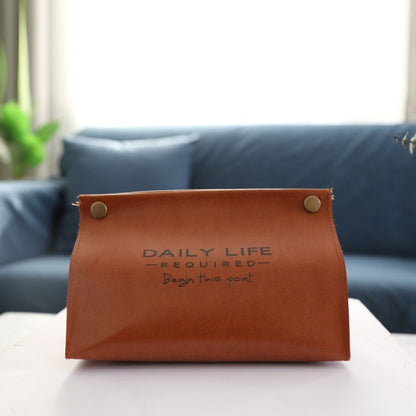 Simple Leather Tissue Case Box Container Car Towel Napkin Papers Bag Holder Box Case Pouch Table Decor