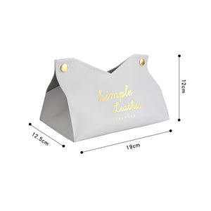 Simple Leather Tissue Case Box Container Car Towel Napkin Papers Bag Holder Box Case Pouch Table Decor