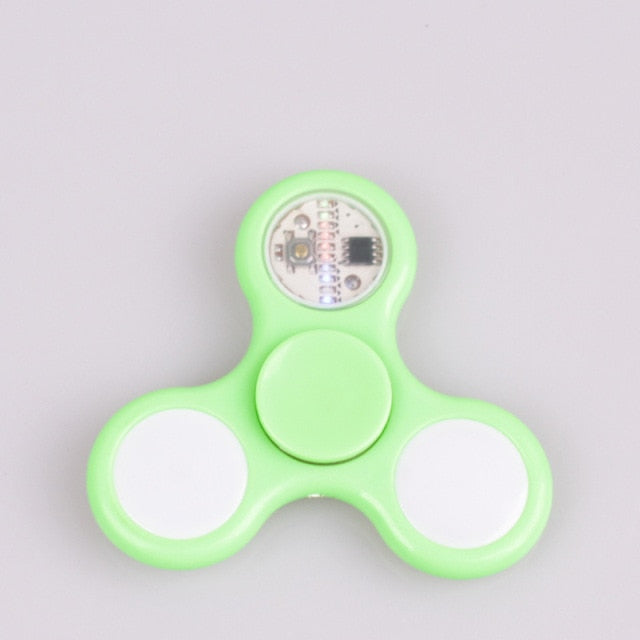 LED light Fidget Spinner ABS Luminous Hand Top Spinners Glow in Dark EDC Stress Relief Toys Kinetic Gyroscope for Children