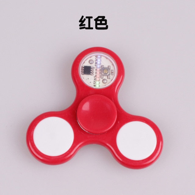 LED light Fidget Spinner ABS Luminous Hand Top Spinners Glow in Dark EDC Stress Relief Toys Kinetic Gyroscope for Children