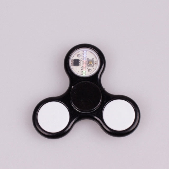 LED light Fidget Spinner ABS Luminous Hand Top Spinners Glow in Dark EDC Stress Relief Toys Kinetic Gyroscope for Children