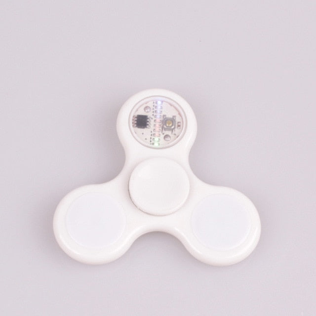 LED light Fidget Spinner ABS Luminous Hand Top Spinners Glow in Dark EDC Stress Relief Toys Kinetic Gyroscope for Children