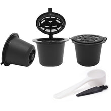 Load image into Gallery viewer, 3PCS Nespresso Refillable Coffee Capsule Cup Reusable Coffee Capsule Spoon Brush Coffee Filters Coffee Accessories
